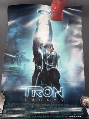 TRON LEGACY Night Theatrical Promo Poster 19x27 Original 2010 Double Sided