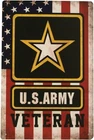 Vintage US Army Veteran Tin Metal Signs Plate Sign Wall Art Decor TIN SIG