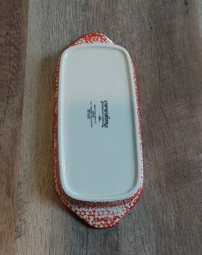 Temptations By Tara Old World Red Butter Dish Cover And Under Plate - Bild 8 von 12