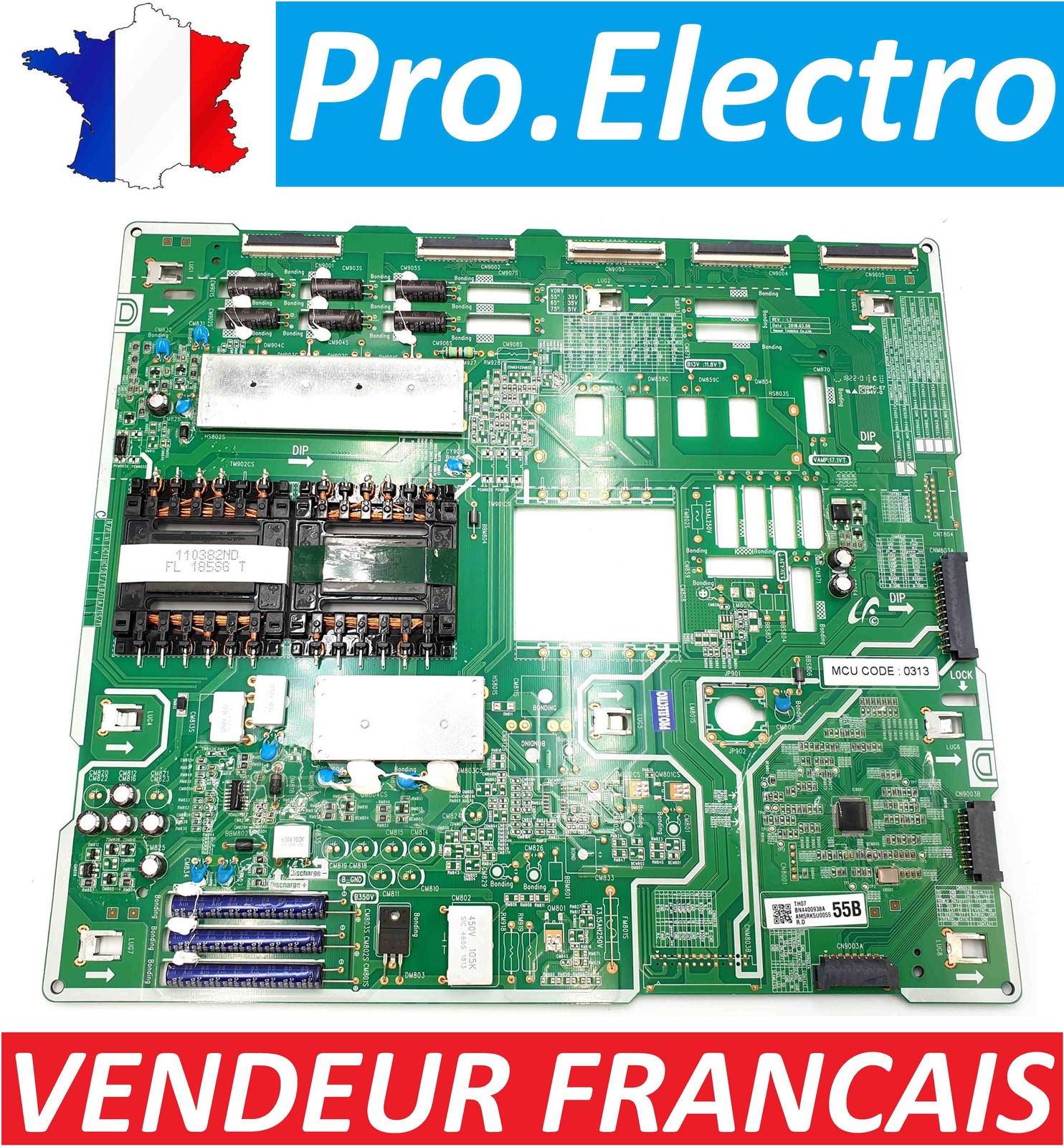 Inverteur LED Driver TV Samsung QE55Q9FNAT Droit BN44-00938A pour Écran 55 Pouces