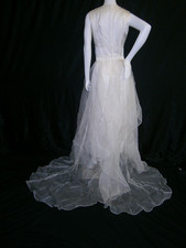 Jenny Yoo Romy Wedding Gown Dress Detachable Overskirt 10 Ivory Silk Organza