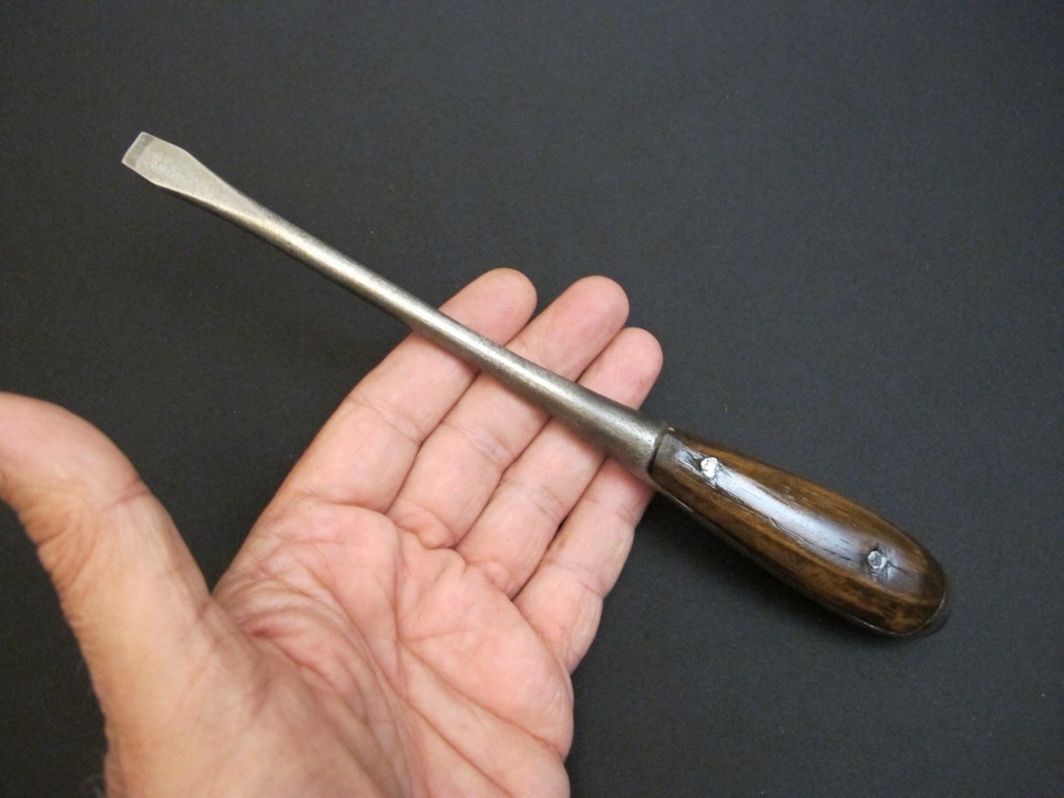 Unusual Large 9.5” Vtg Cabinet Makers Screwdriver Antique Rare Farm Tool