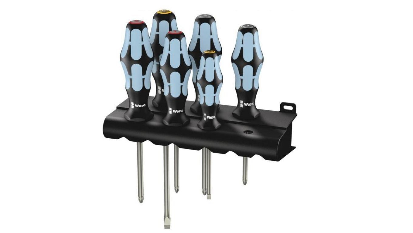 Stainless steel screwdriver set + hanger, 6 pieces 5032063001