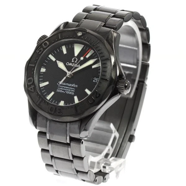 Omega — OMEGA Seamaster 300 2236.50 36mm SS Black Dial Automatic Date Watch #C7801