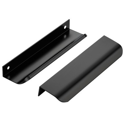30 Pack Black Cabinet Handles, 5.9 Inch (150mm) Finger Edge Pulls, 5 Inch Hol...