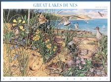US 2009 Nature of America Great Lakes Dunes Sheet; 44 Cents, MNH Sc 4352