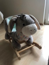 Sterntaler Schaukeltier Esel Emmi Grau blau Holz Plüsch++Neuwertig++