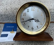 Chelsea brass Ships Bell Clock big 8.5inch great condition