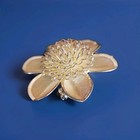 Gold-tone Mesh Blooming Flower Brooch. 2". Quality Costume Jewelry.  — photo 5