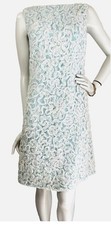 60s Mardi Gras New York Lace Dress Size Small Sleeveless Sheath Shift Zip NEW
