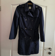 Rena Marx Damen Trenchcoat Mantel Blau halbla...