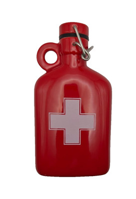 Ceramic Flask; Swing-Top Secure clasp; Apothecary; 6 oz.; Atlantic Folk brand