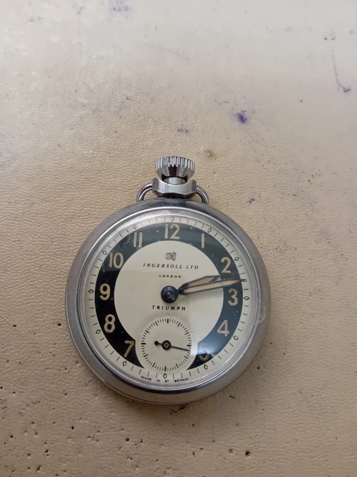 Lovely 1963 Ingersoll Triumph Pocket Watch Serviced new Crystal (437) - Image 4 of 4