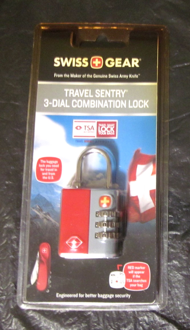 RARE! SWISS GEAR Travel Sentry 3 Dial Combination Lock TSA  