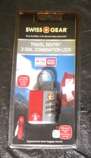 RARE! SWISS GEAR Travel Sentry 3 Dial Combination Lock TSA  Approved FAST SHIP!