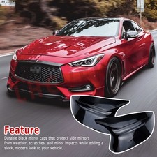 Glossy Black Rearview Mirror Caps Cover For Infiniti Q50 Q60 20142021 M3 Style