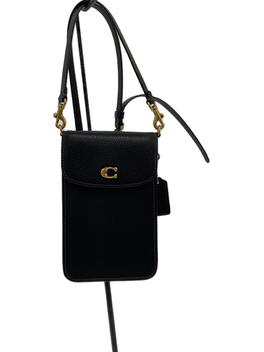 COACH Black Leather Shoulder Bag CH815