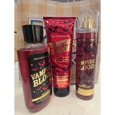 Bath  Body Works Vampire Blood 3 Piece Set Mist Cream Body Wash Halloween