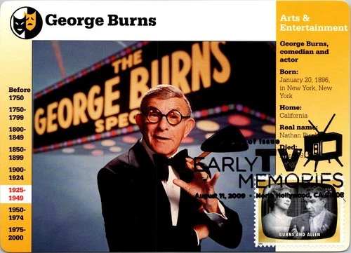 Dr Jim Stamps Maximum Card Burns And Allen 44C Early Tv Memories Cancel Fdc