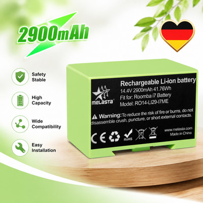 Ersatz Akku für iRobot 2900mAh 14.4V Li-polymer Roomba i Serie e Serie Vacuum DE