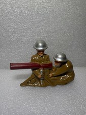 Vintage Barclay Manoil WWI US Army Machine Gun Team, Toy Soldier