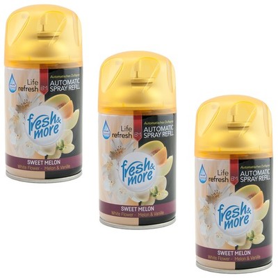 fresh & more Automatic Spray SWEET MELON 3 x 250ml für Air Wick Freshmatic
