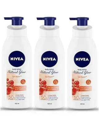 Nivea Extra Whitening Cell Repair LSF 15 Bodylotion, 400 ml x 3er Pack...
