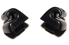 Clip visiera parasole Mercedes-Benz W123, 2 pezzi, nuovo - NERO