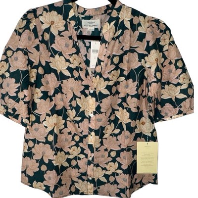 Anthropologie Trovata Birds of Paradise DAKOTA BLOUSE JASPER TWILIGHT NWT $268 M