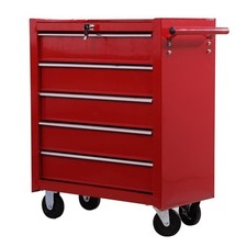 CARRELLO CASSETTIERA PORTA UTENSILI PER OFFICINA. ROSSO. 67.5X33X77CM