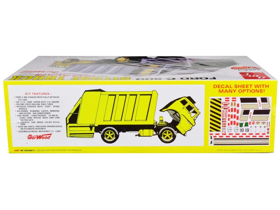 Skill 3 Model Kit Ford C-900 GarWood Refuse Garbage Truck with Load-Packer 1/25 - Image 2 of 4