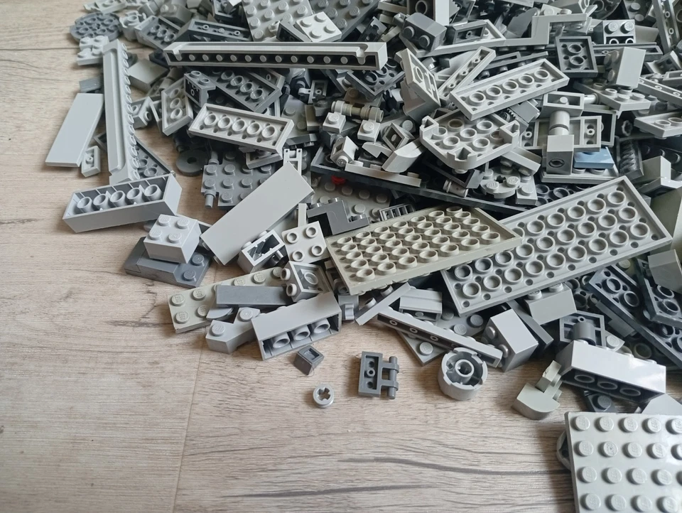 Gris - lot LEGO vrac pieces Gris - 2kg - 2 kilo divers univers plaques bloc - Photo 4/4