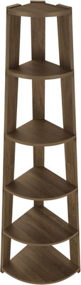 Stylish 5-Tier Walnut Corner Bookshelf - 72'' Etagere for Home & Office