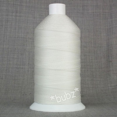 SCHWERLAST VERKLEBTES NYLON NÄHGARN 10 TKT 1.500m WEISS LEDER REPARATUR BASTELN
