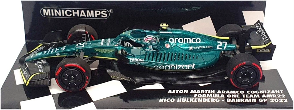Minichamps 1/43 Scale 417 220127 - F1 Aston Martin AMR21 Bahrain 2022 Hulkenberg — 第 3/4 张图片