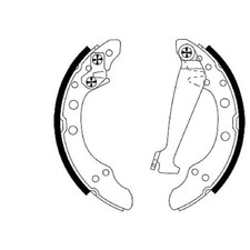 Bremsbackensatz hinten für VW Golf 2 19E 3 1H1 1E7 1H5 Jetta Load UP! | 2443175