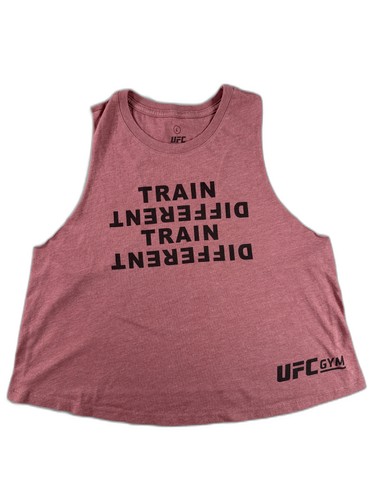 UFC Gym Tank Top Mens L Red Cotton Blend Sleeveless Graphic Print Crewneck Black