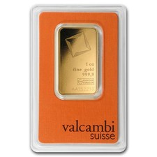 Gold Bar Valcambi - 1 oz 4967.53 per troy oz