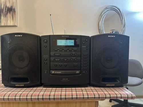 Sony CFD-616 Vtg 6 CD Changer AM/FM Boombox Good Working Tested Condition Mega