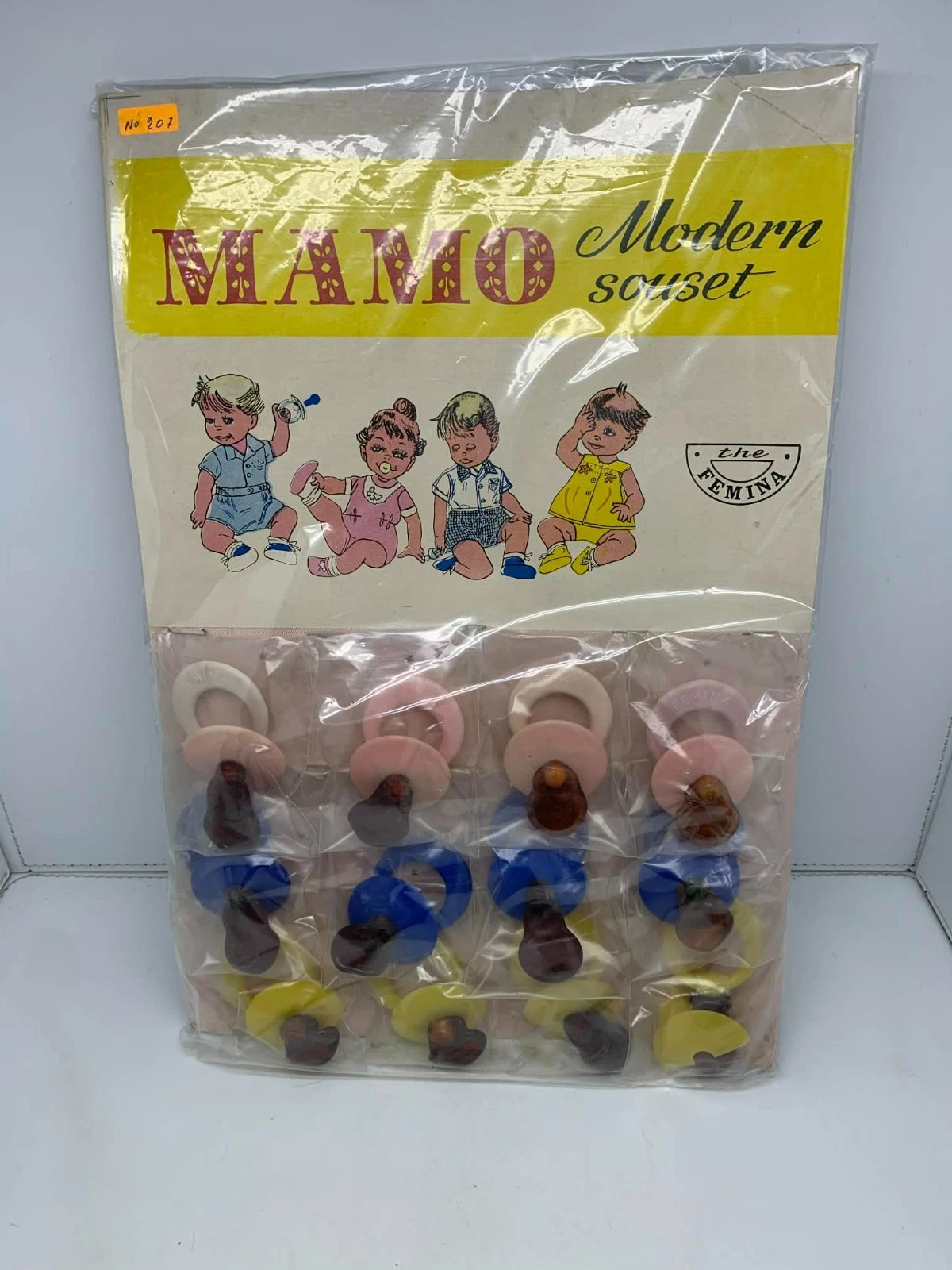 Vintage 12x Mamo Modern Souset Pacifier Baby Femina '60s Greek RARE UNUSED
Opens in a new window or