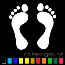 Foot Sticker Vinyl Decal People Feet footprint Paw Prints Tracks Car Wall Window