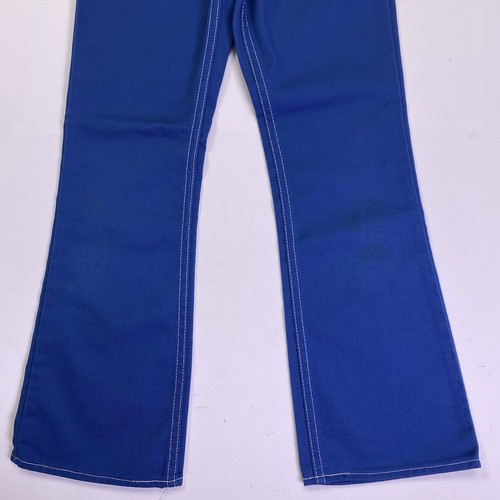 Vtg Levis Youth 22x24 Big E Bell Bottom Flared Bootcut Blue Twill Pants 60s 70s - Picture 9 of 24