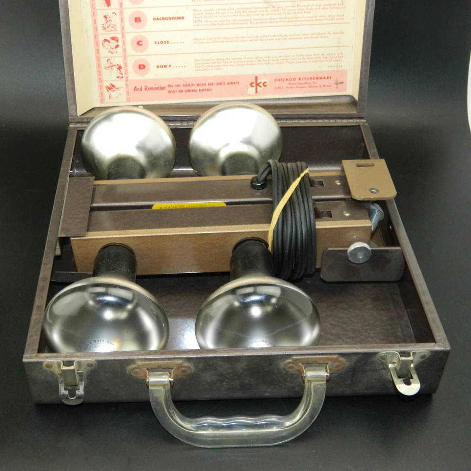 Heavy Duty Light Bar Lighting Metal Case Working 375w x 4 Bulbs w Carrying Case - Image 2 of 4