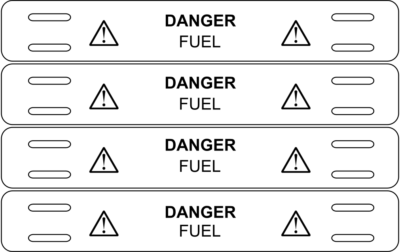 Pipe Identification Tag Marker Label - Danger - Fuel - 4 Per Card | UK - Foto 4