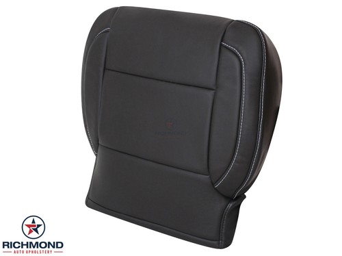 2015 2016 GMC Sierra 1500 SLT SLE -Driver Side Bottom Leather Seat Cover Black - Picture 4 of 12