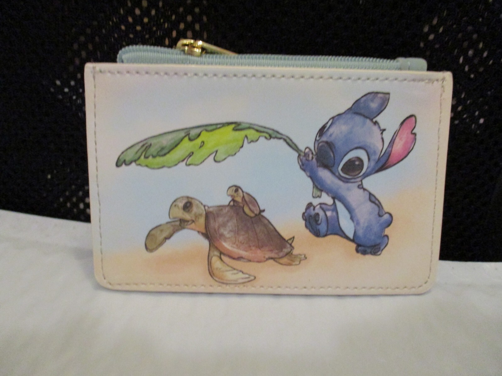 Monedero con tarjetero Disney Loungefly Lilo & Stitch Turtles nuevo con etiquetas
