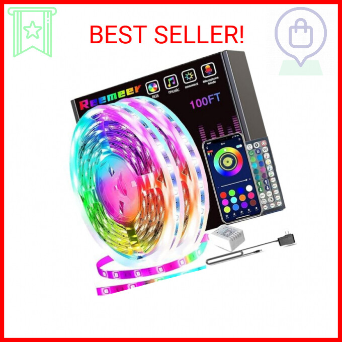Led Lights 100ft(2 Rolls of 50ft) Smart APP Control Music Sync Led Strip Lights