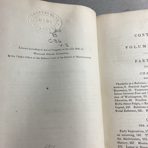 Channing’s Memoirs Volumes 1-3 1868 - 3 Volume Set / HGV - Picture 11 of 12
