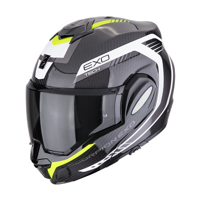 Scorpion EXO-Tech Evo Carbon Cosy Modularhelm, schwarz-gelb, Gr. M (57/58) SALE!