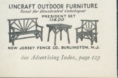 1931 Lincraft Outdoor Furniture President Set Illustrated Catalog Offer Ad BH3